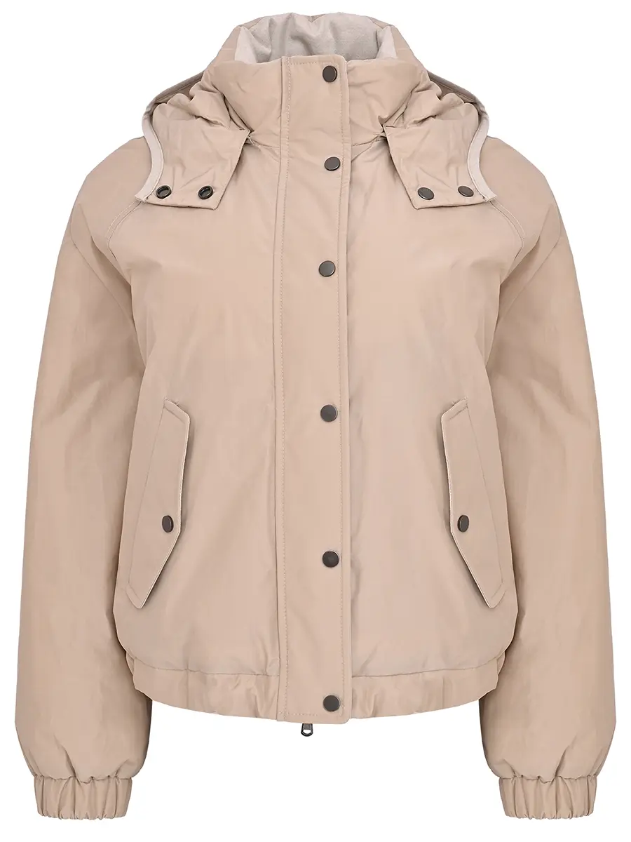 Пуховик однотонный