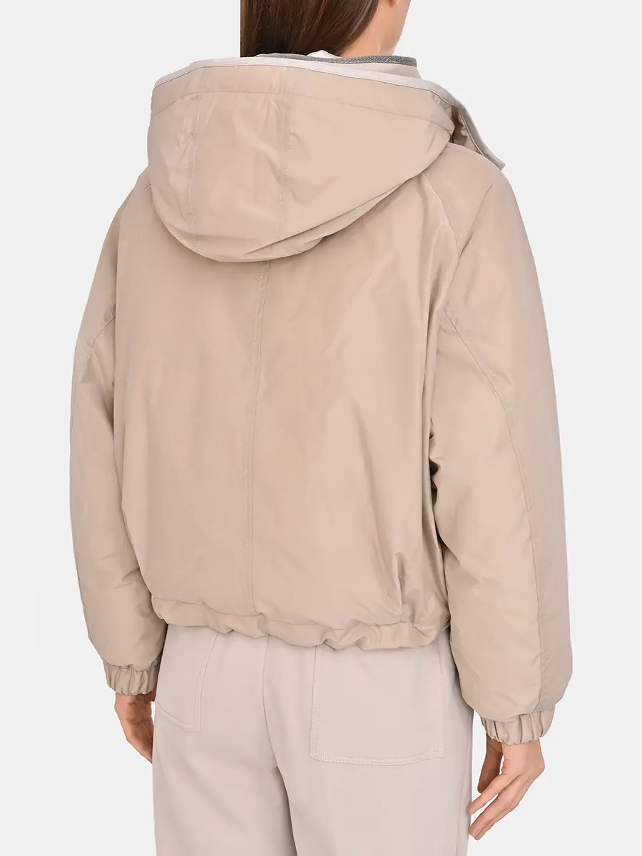 Пуховик однотонный