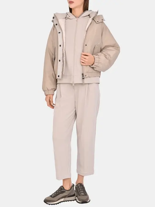 Пуховик однотонный BRUNELLO CUCINELLI