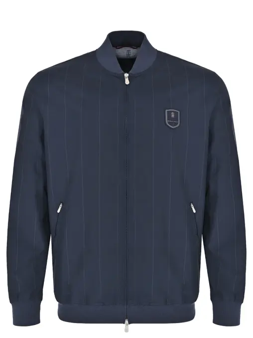 Бомбер в полоску BRUNELLO CUCINELLI