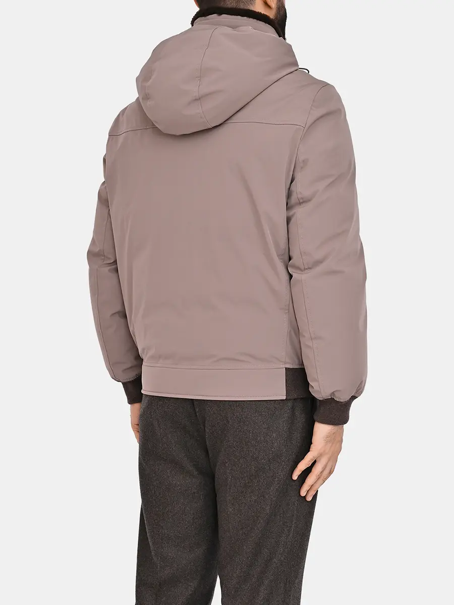 Пуховик однотонный