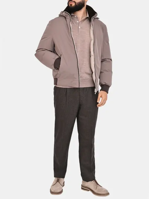 Пуховик однотонный BRUNELLO CUCINELLI