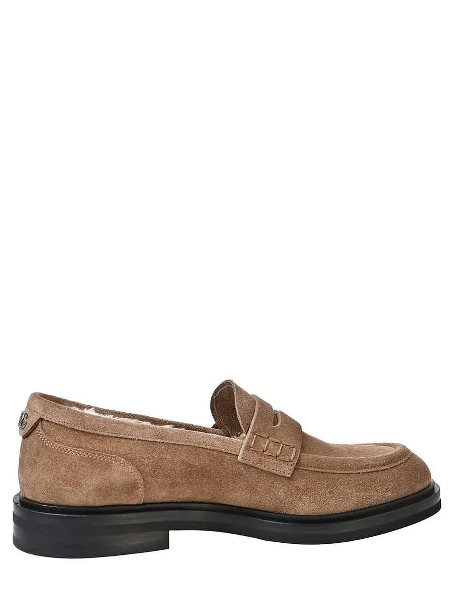 Лоферы замшевые на меху