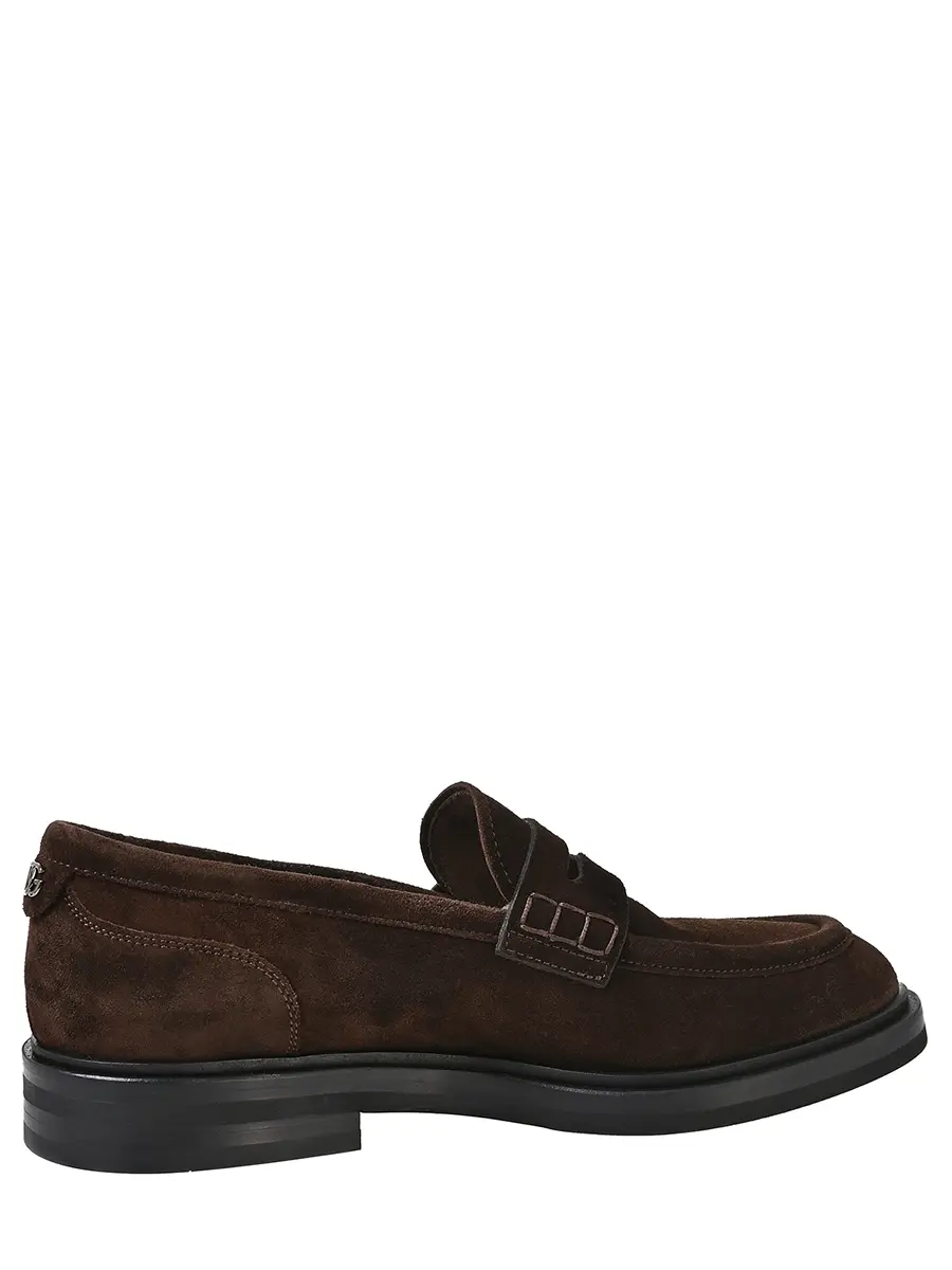 Лоферы замшевые на меху