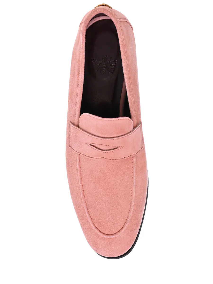 Лоферы замшевые