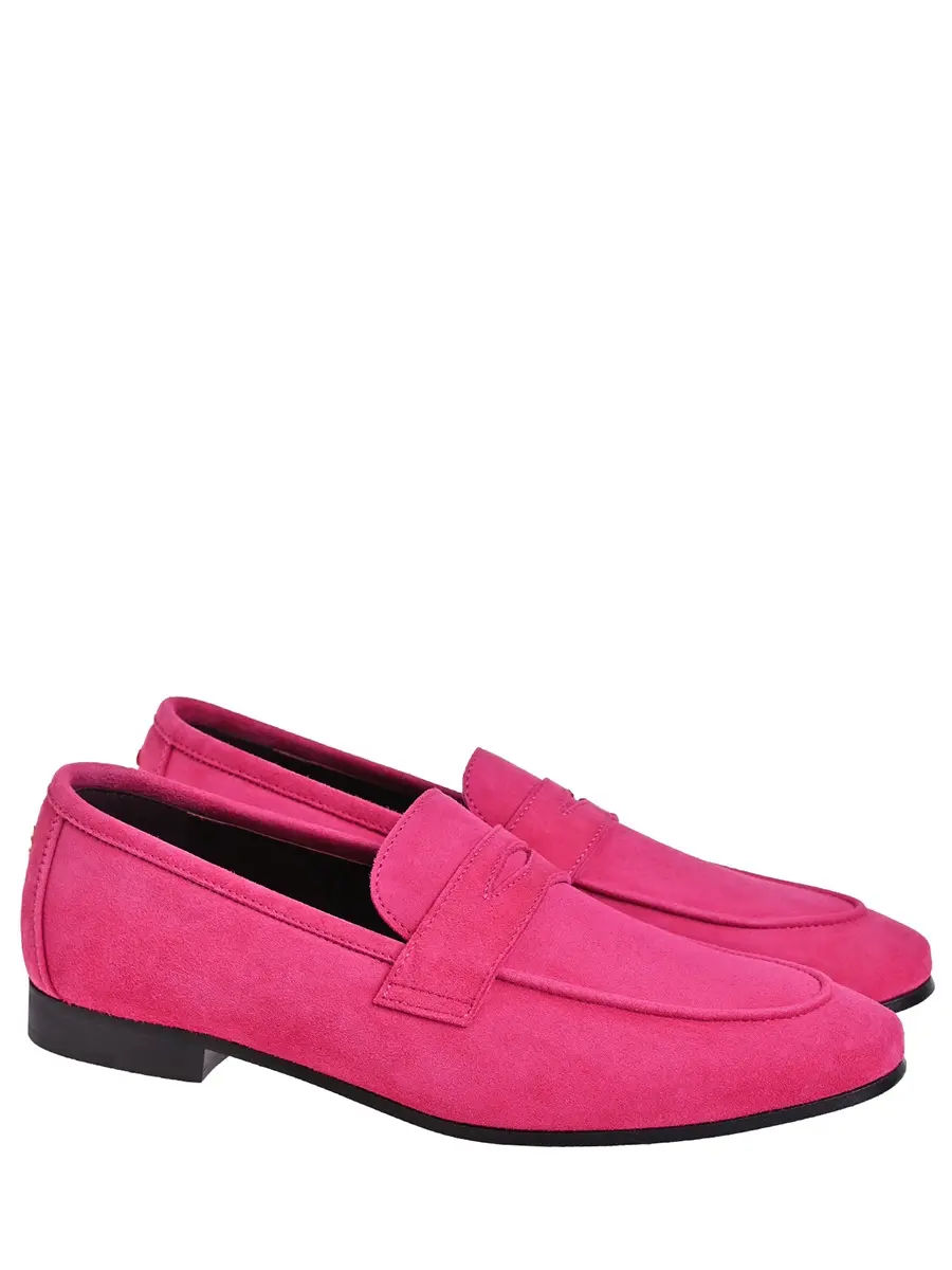 Лоферы замшевые