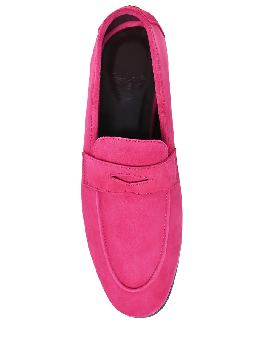 Лоферы замшевые