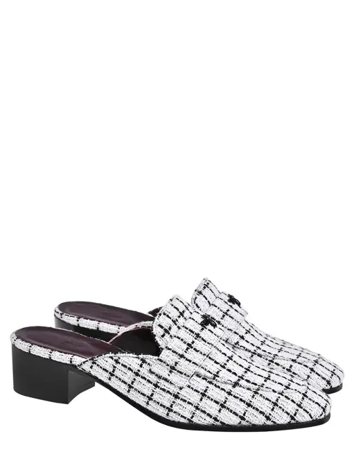 Мюли из текстиля и кожи BOUGEOTTE