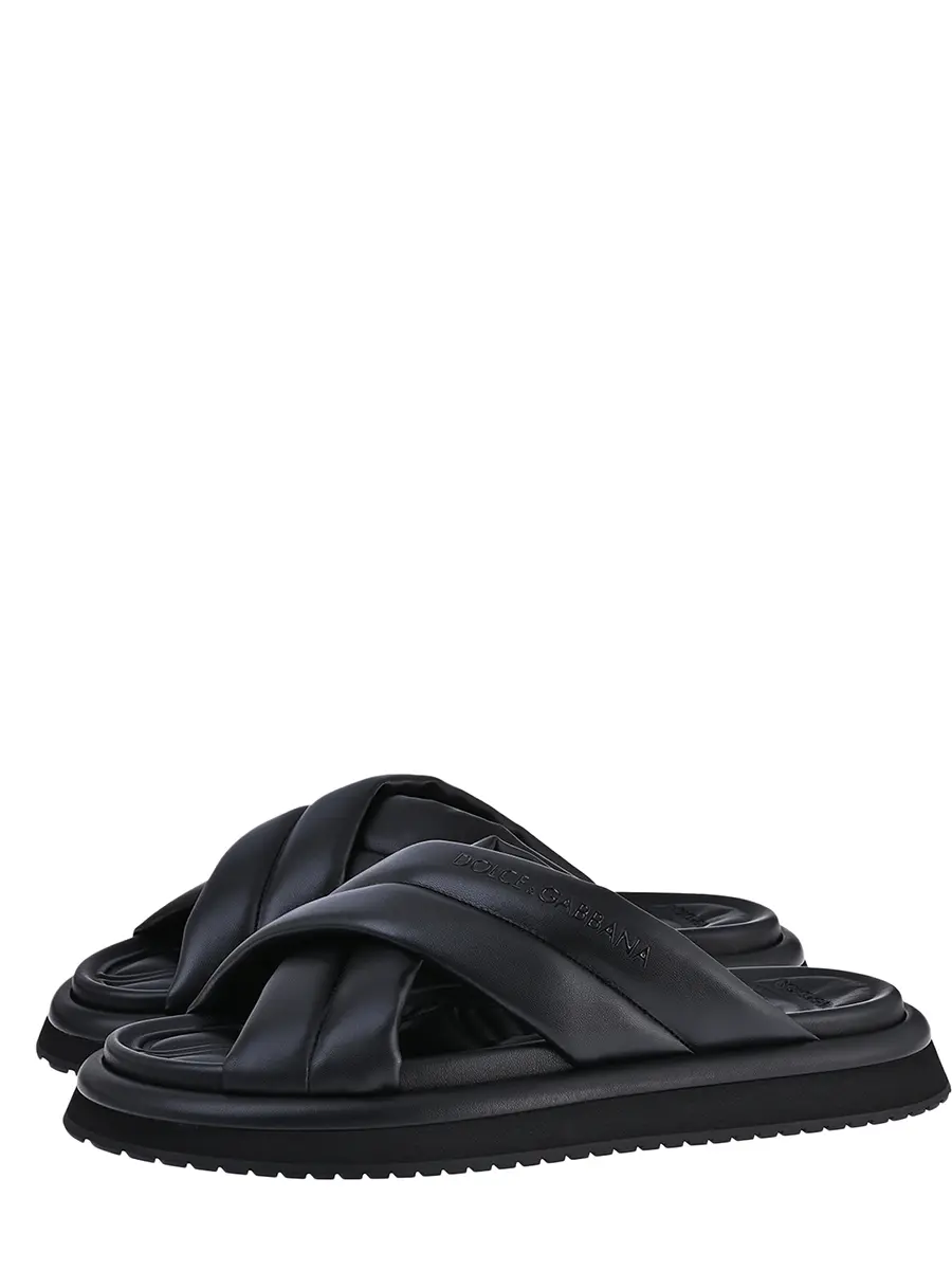 Шлепанцы кожаные