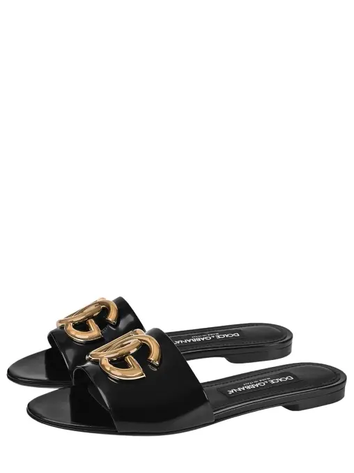 Шлепанцы кожаные Bianca DOLCE & GABBANA