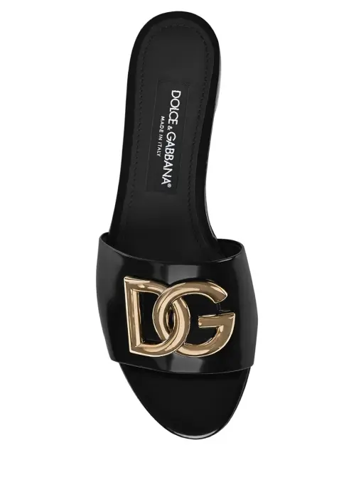 Шлепанцы кожаные Bianca DOLCE & GABBANA
