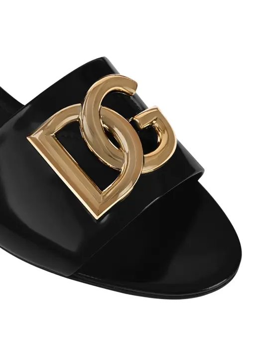 Шлепанцы кожаные Bianca DOLCE & GABBANA