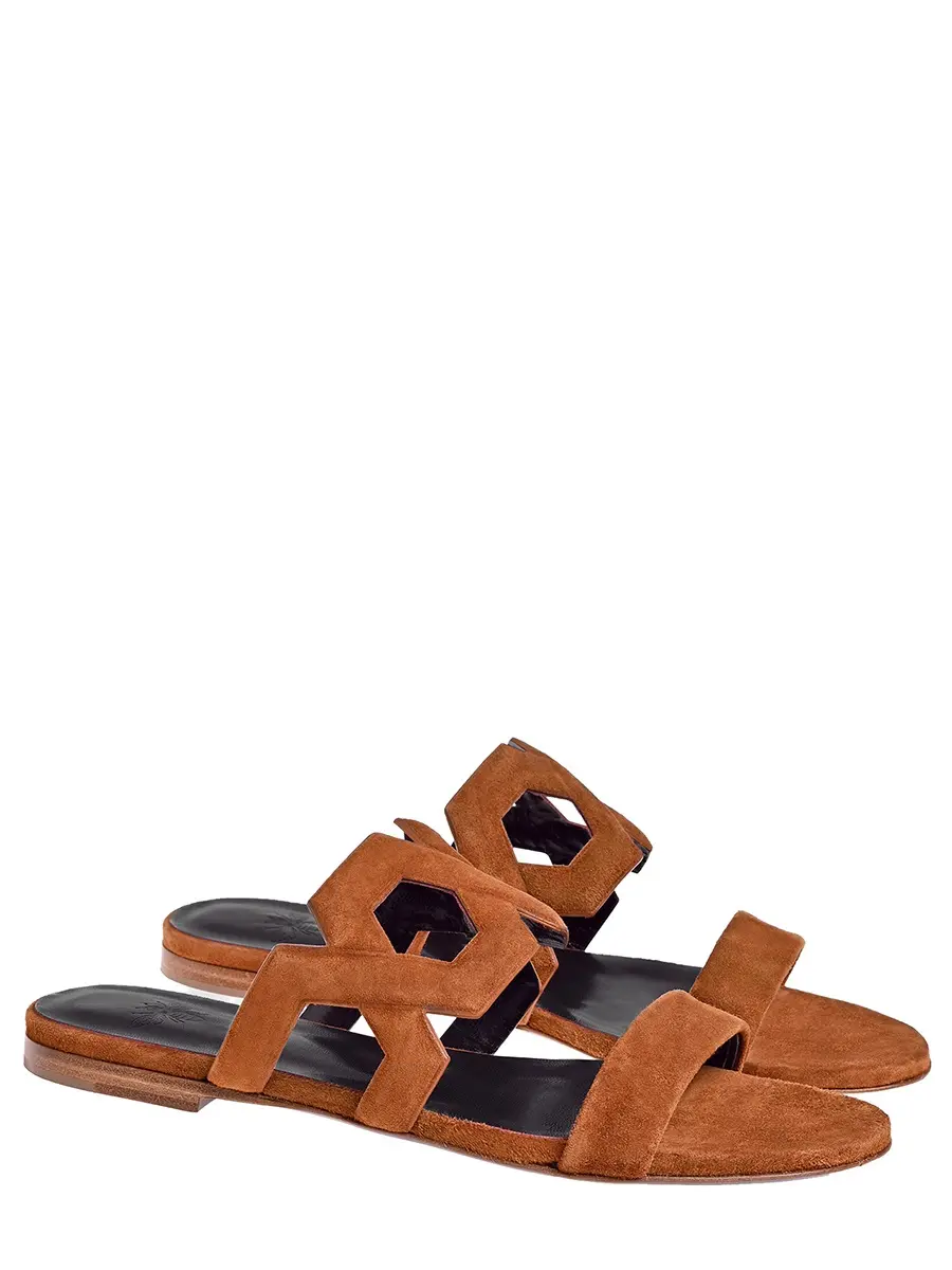 Шлепанцы замшевые