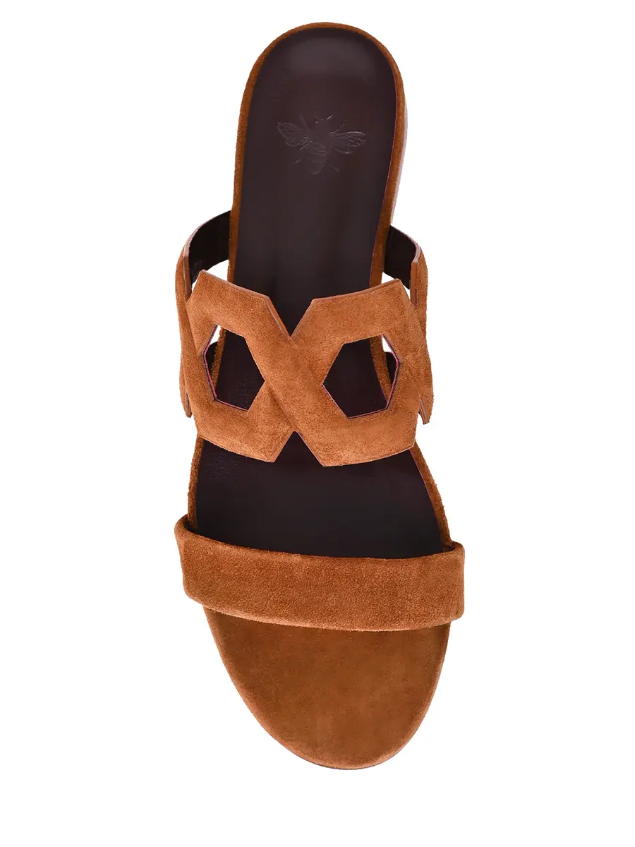 Шлепанцы замшевые