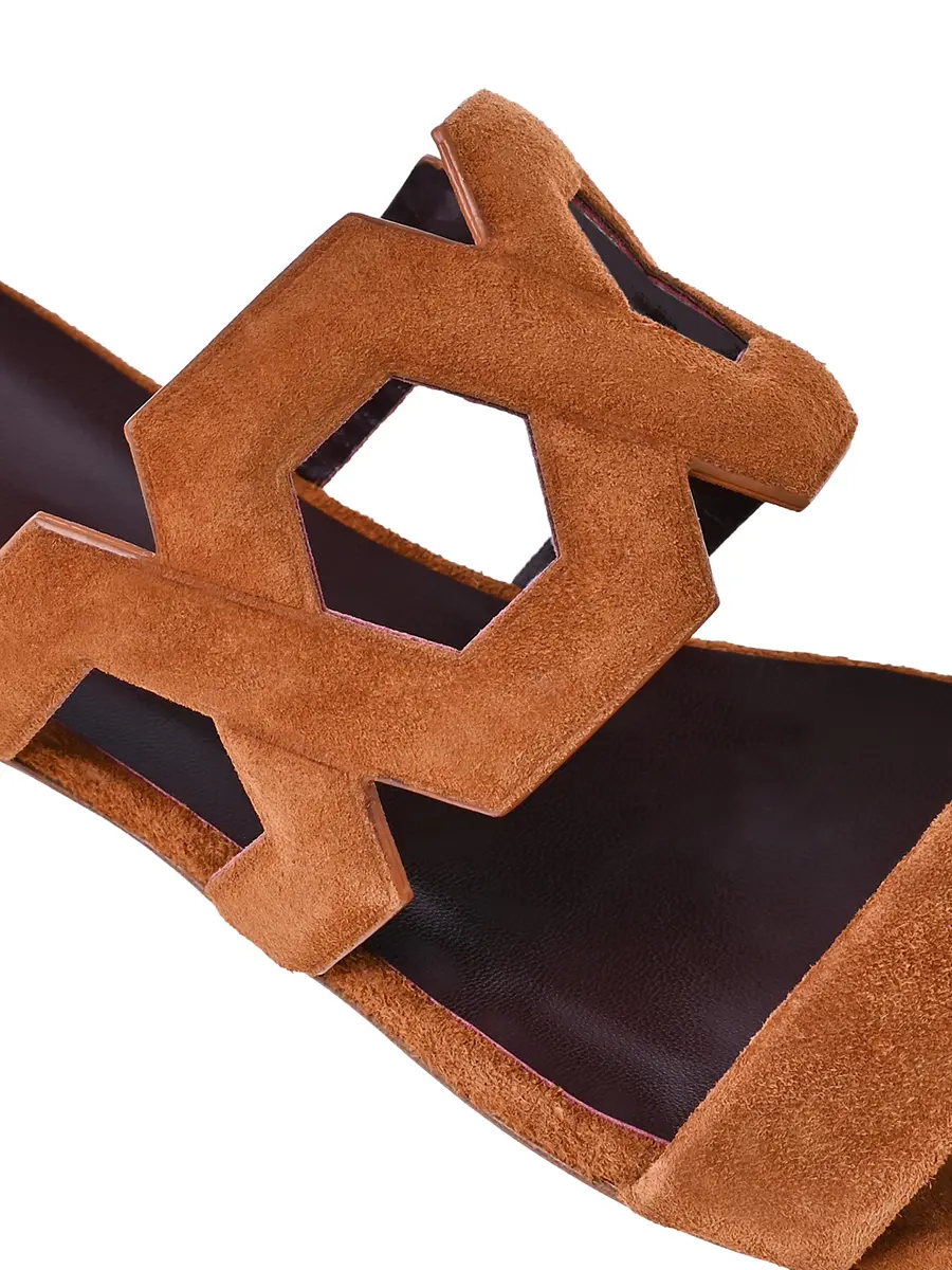 Шлепанцы замшевые