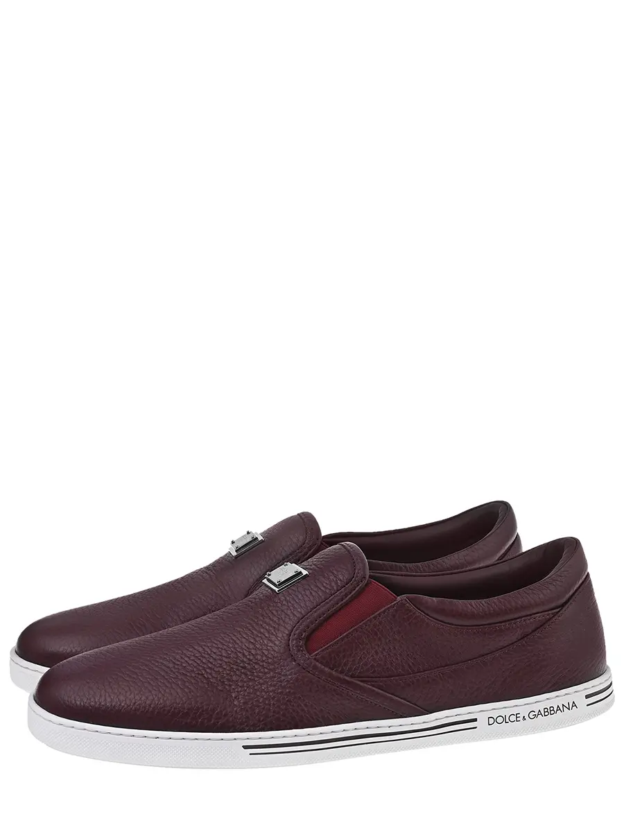 Слипоны кожаные