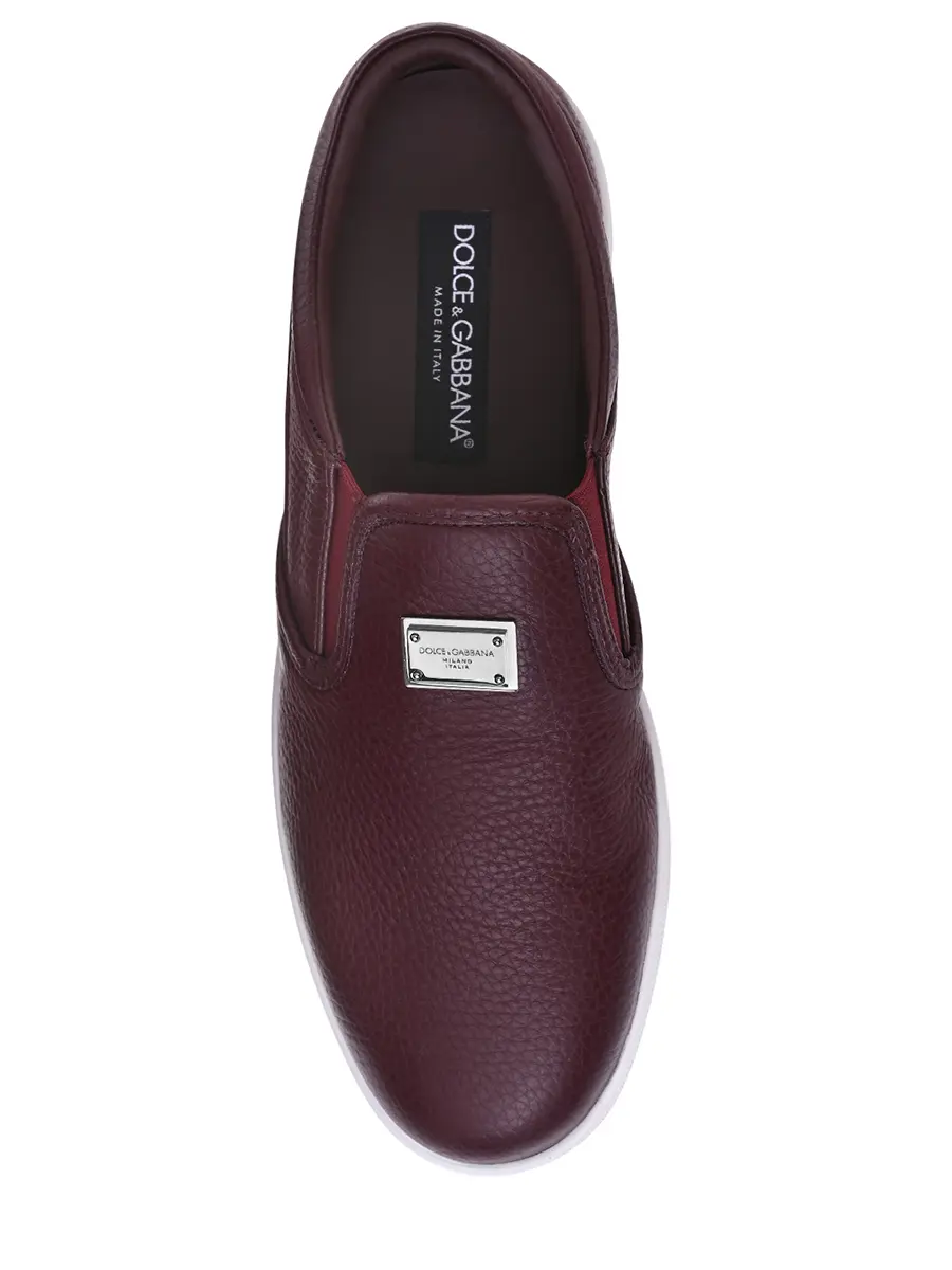 Слипоны кожаные