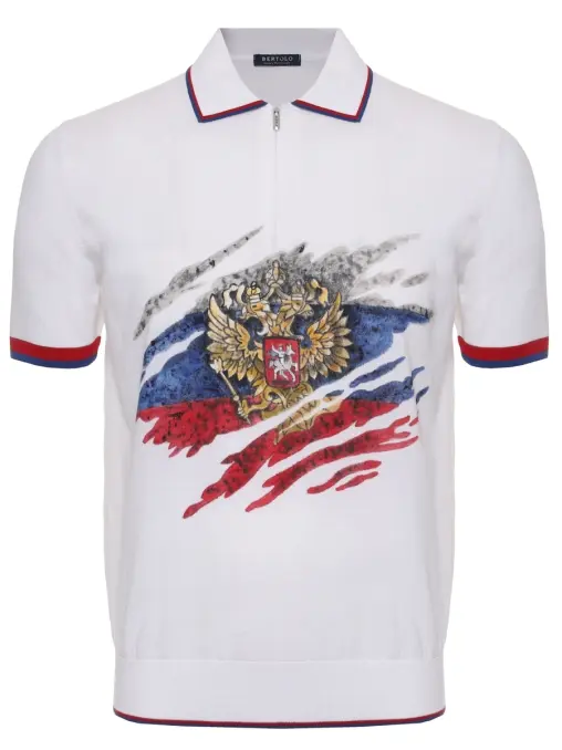 Поло хлопковое BERTOLO LUXURY MENSWEAR