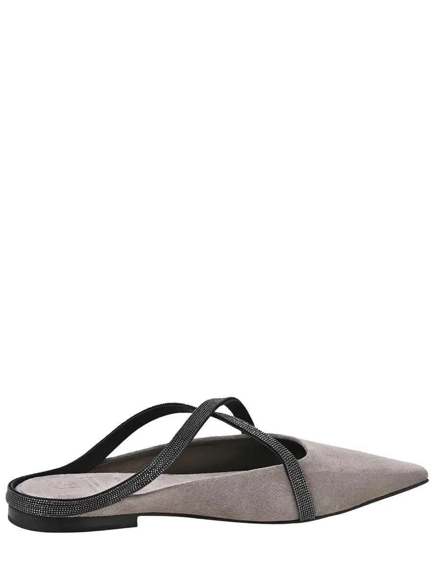 Мюли замшевые