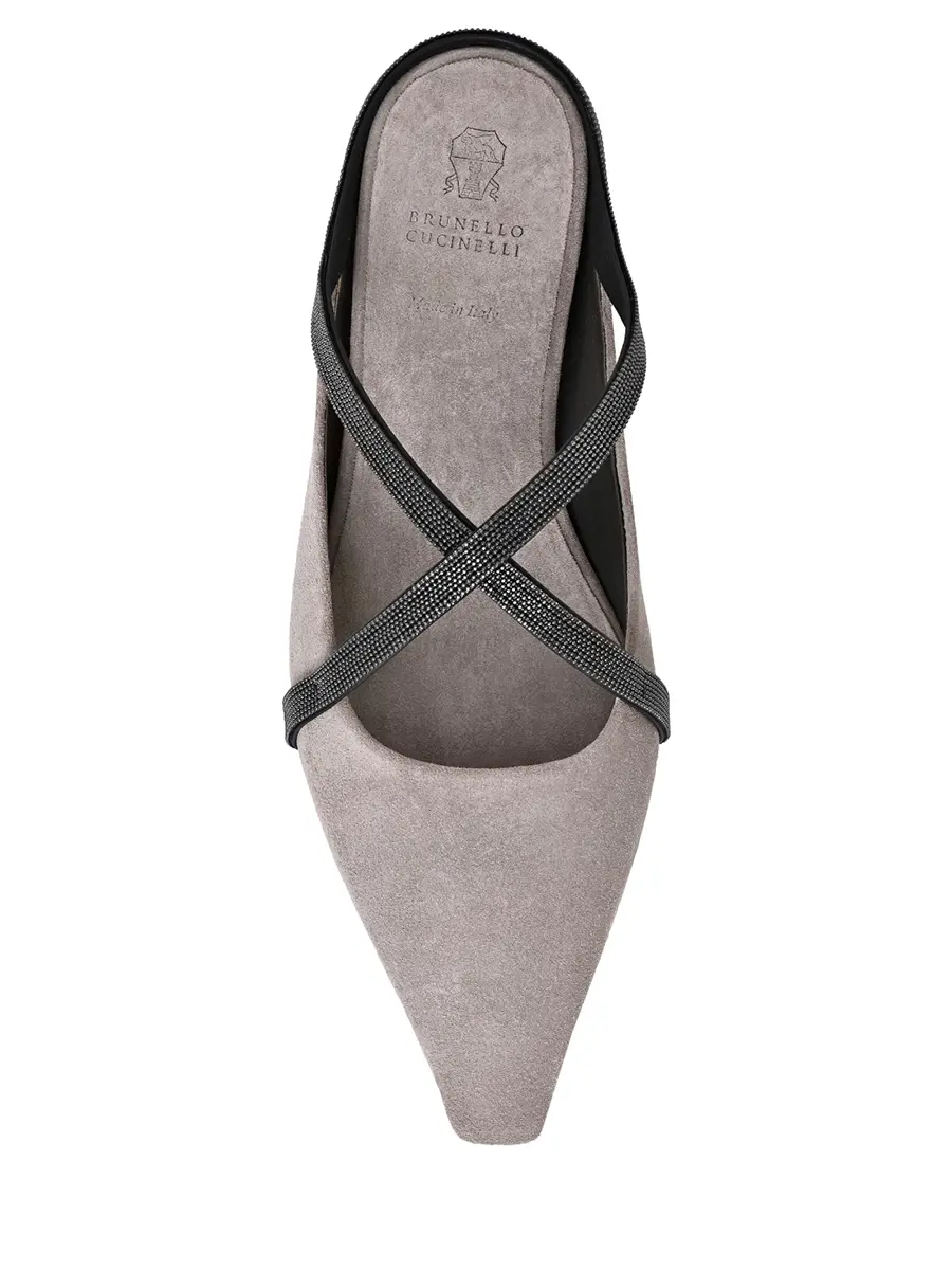 Мюли замшевые