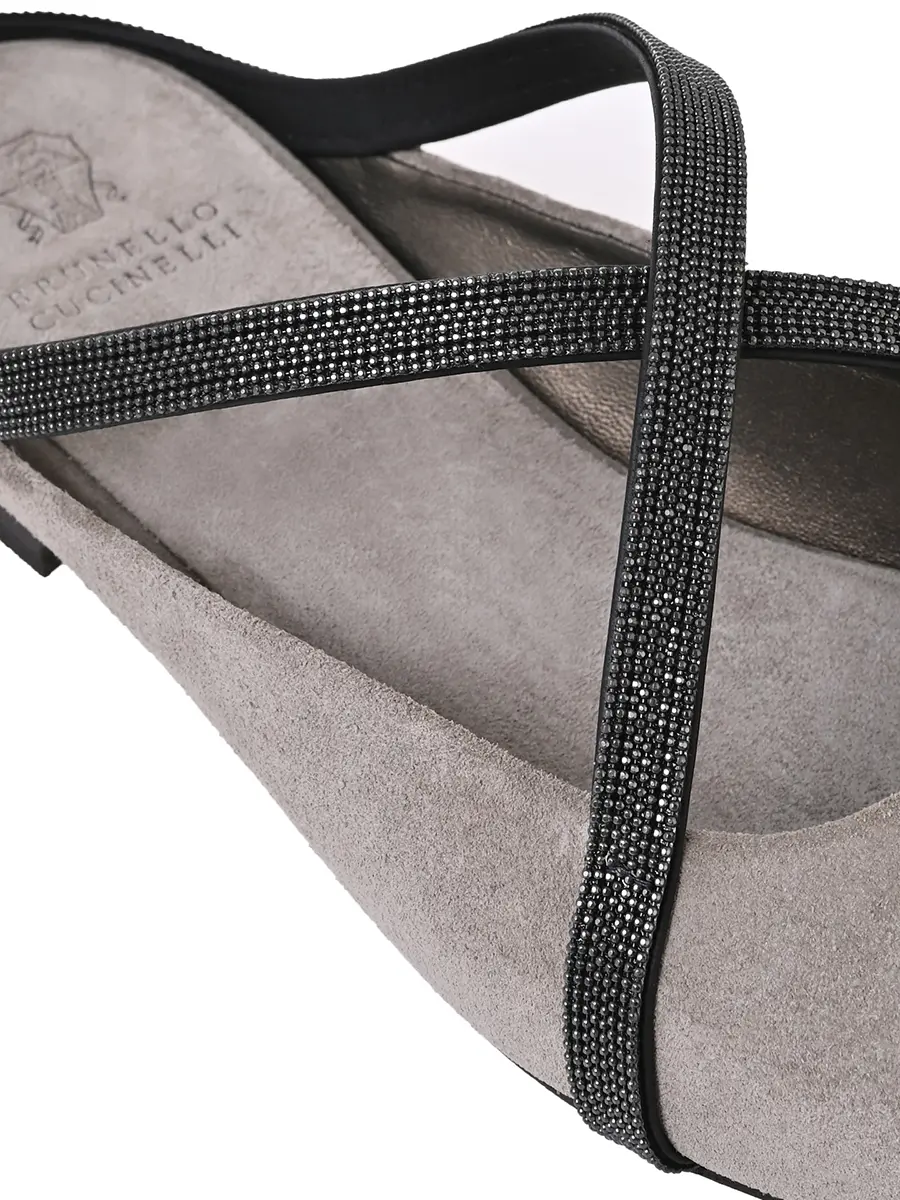 Мюли замшевые