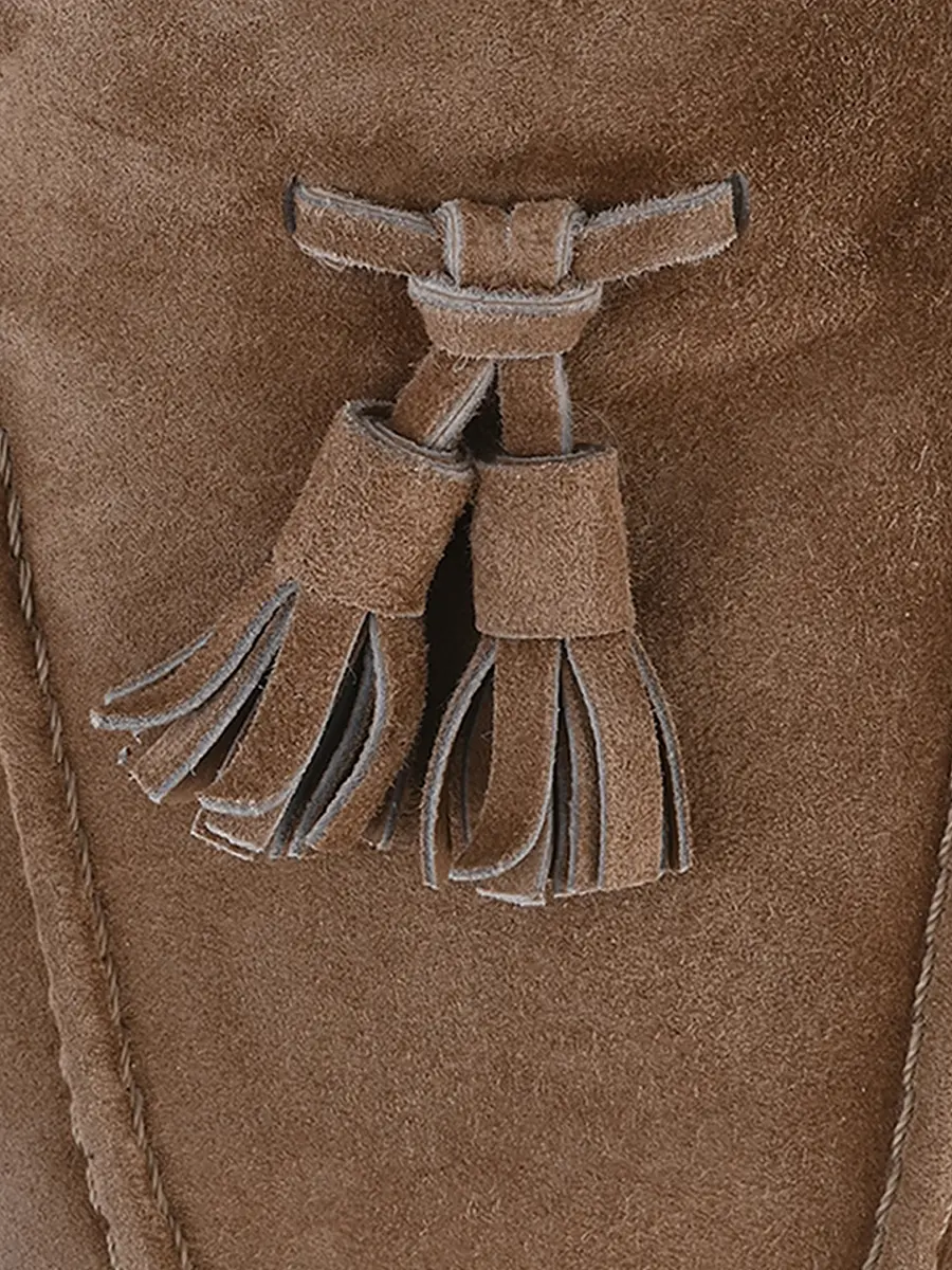 Лоферы замшевые