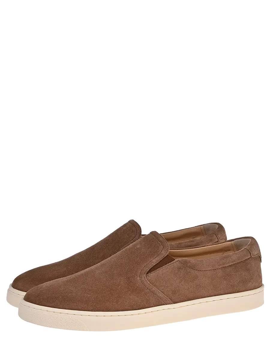 Слипоны замшевые