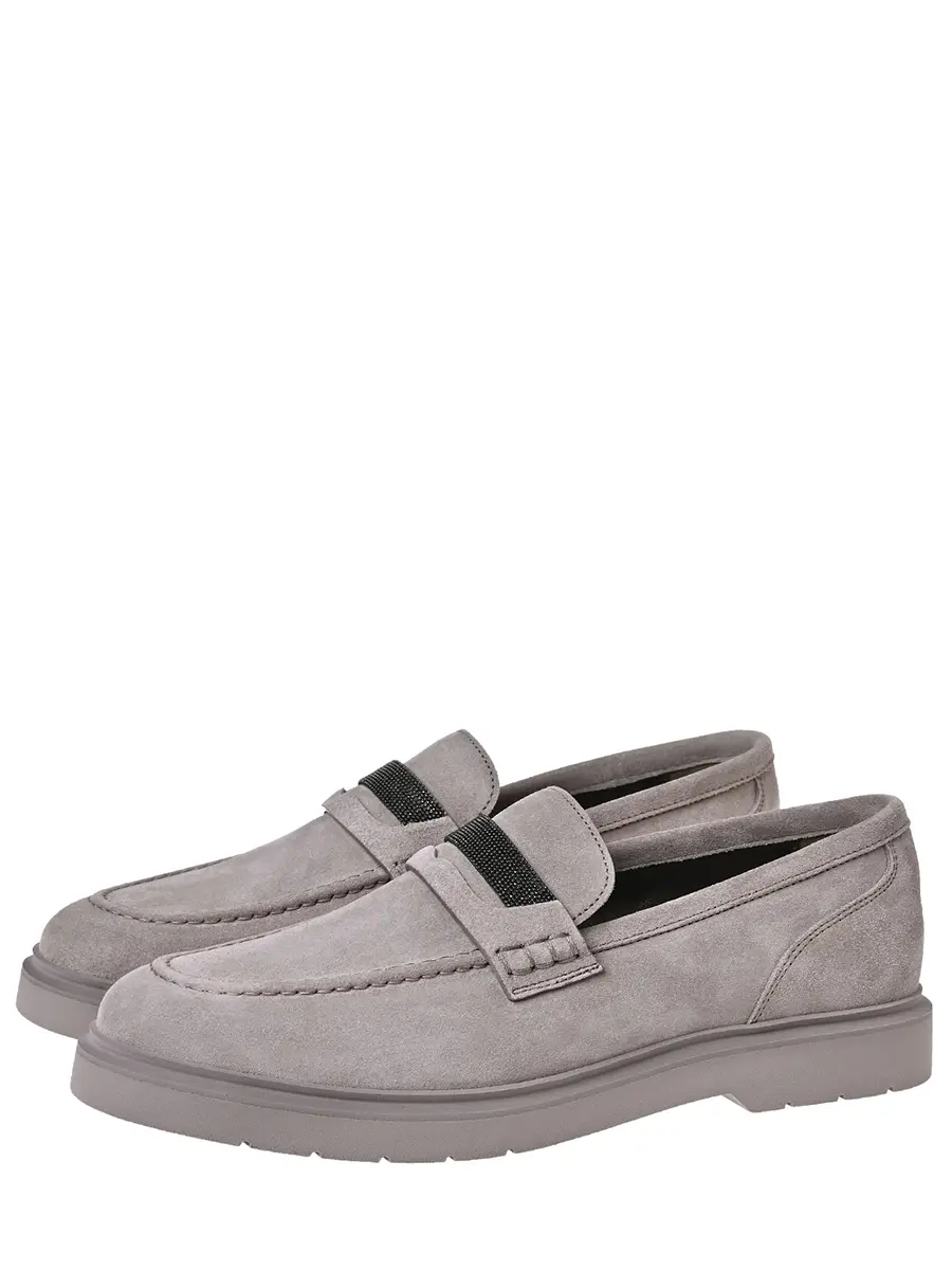 Лоферы замшевые