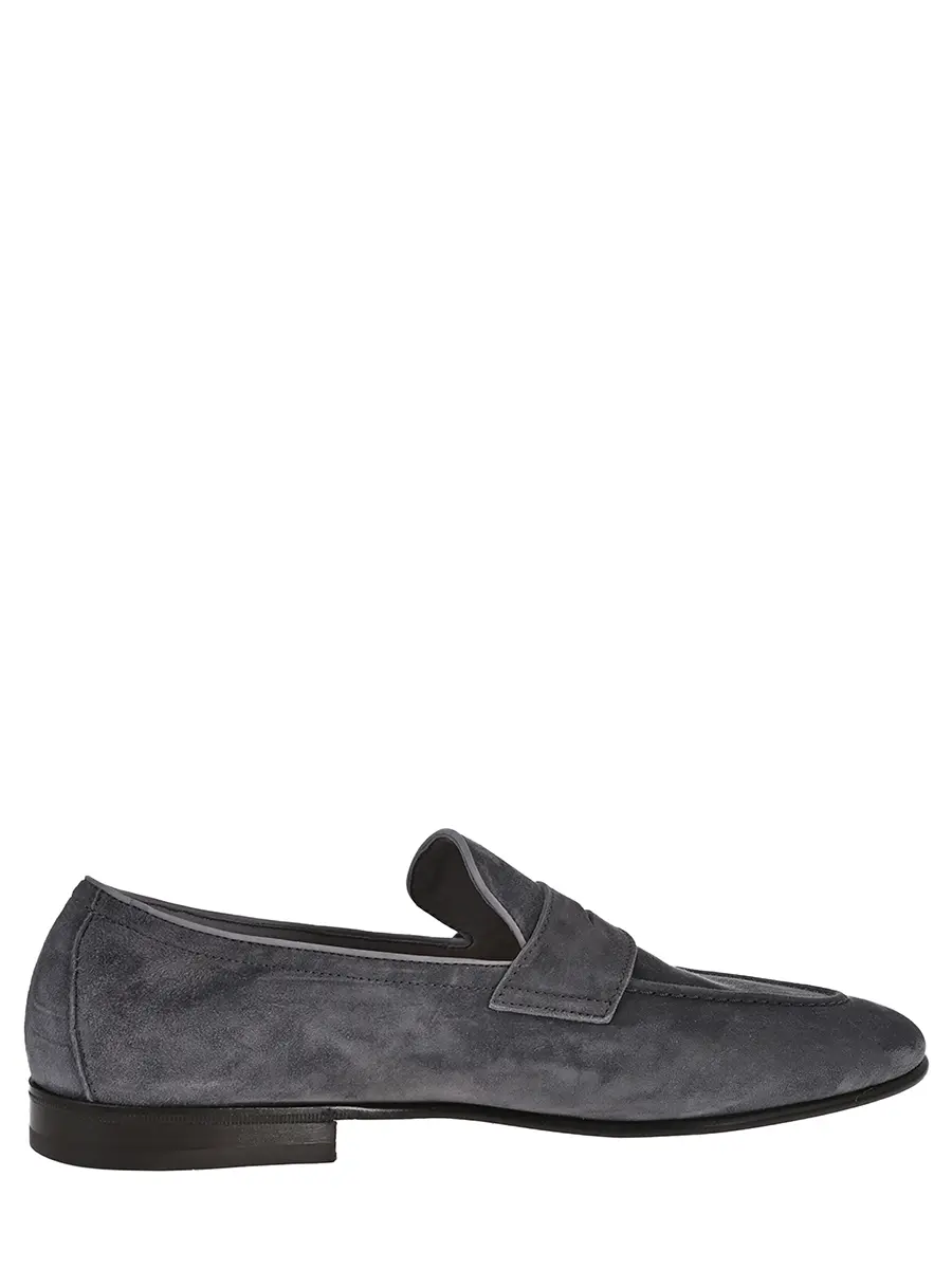 Лоферы замшевые