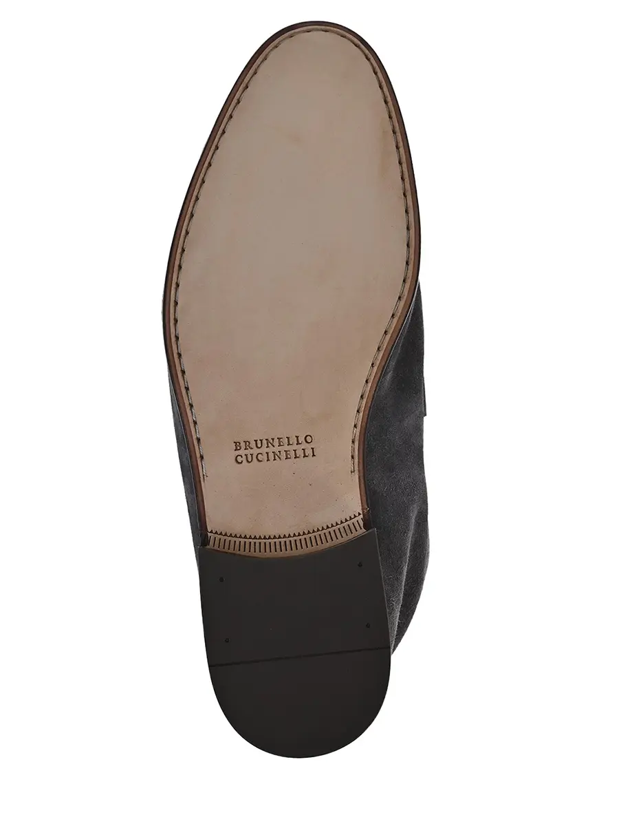 Лоферы замшевые