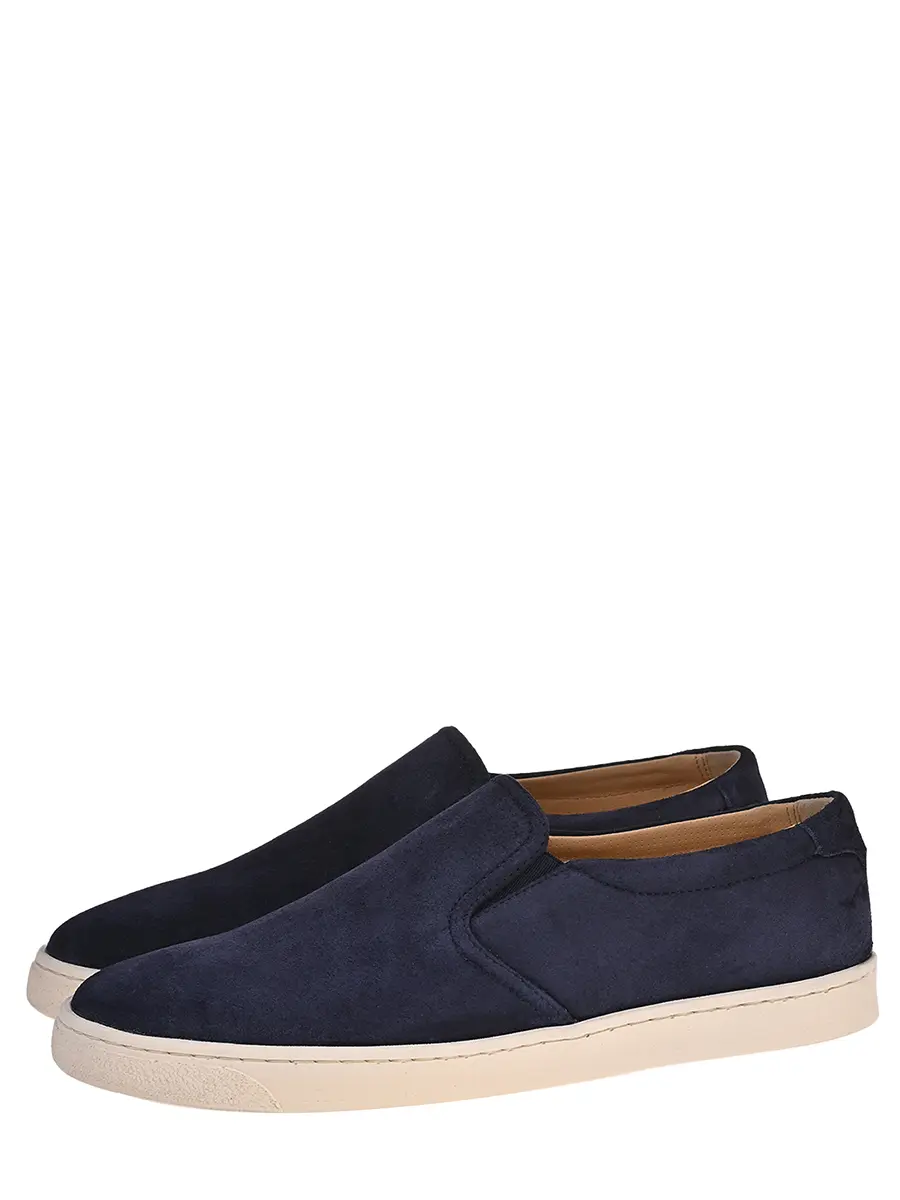 Слипоны замшевые