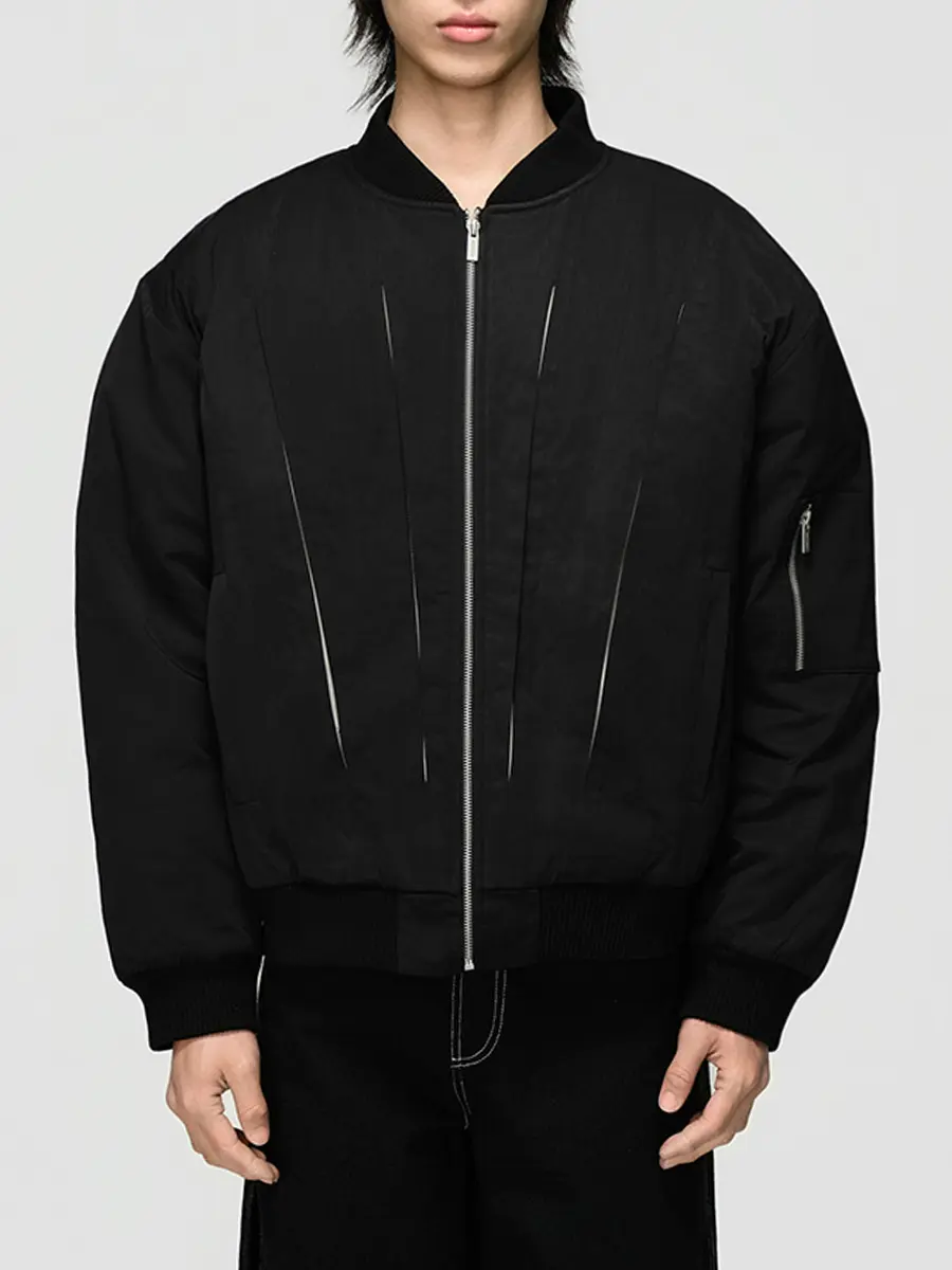 Бомбер однотонный Black Moon Bomber