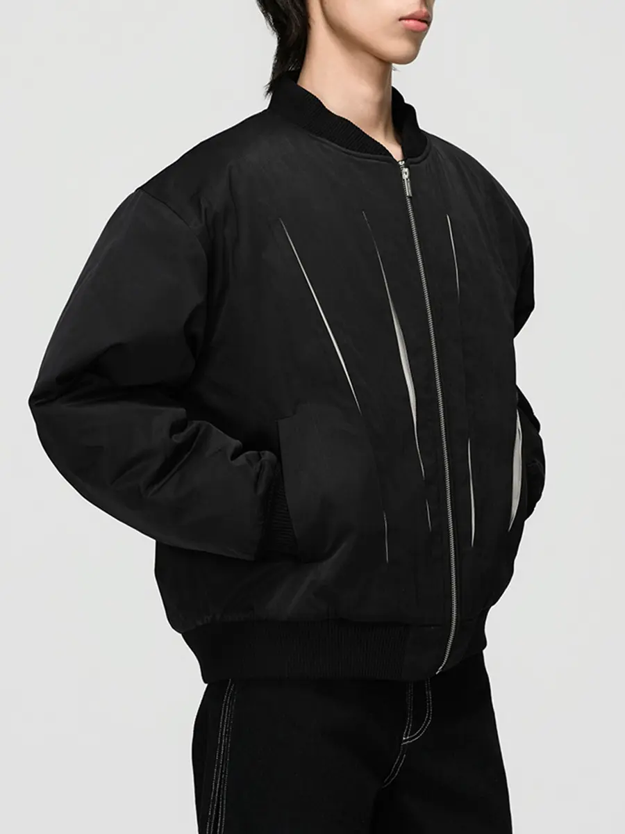 Бомбер однотонный Black Moon Bomber