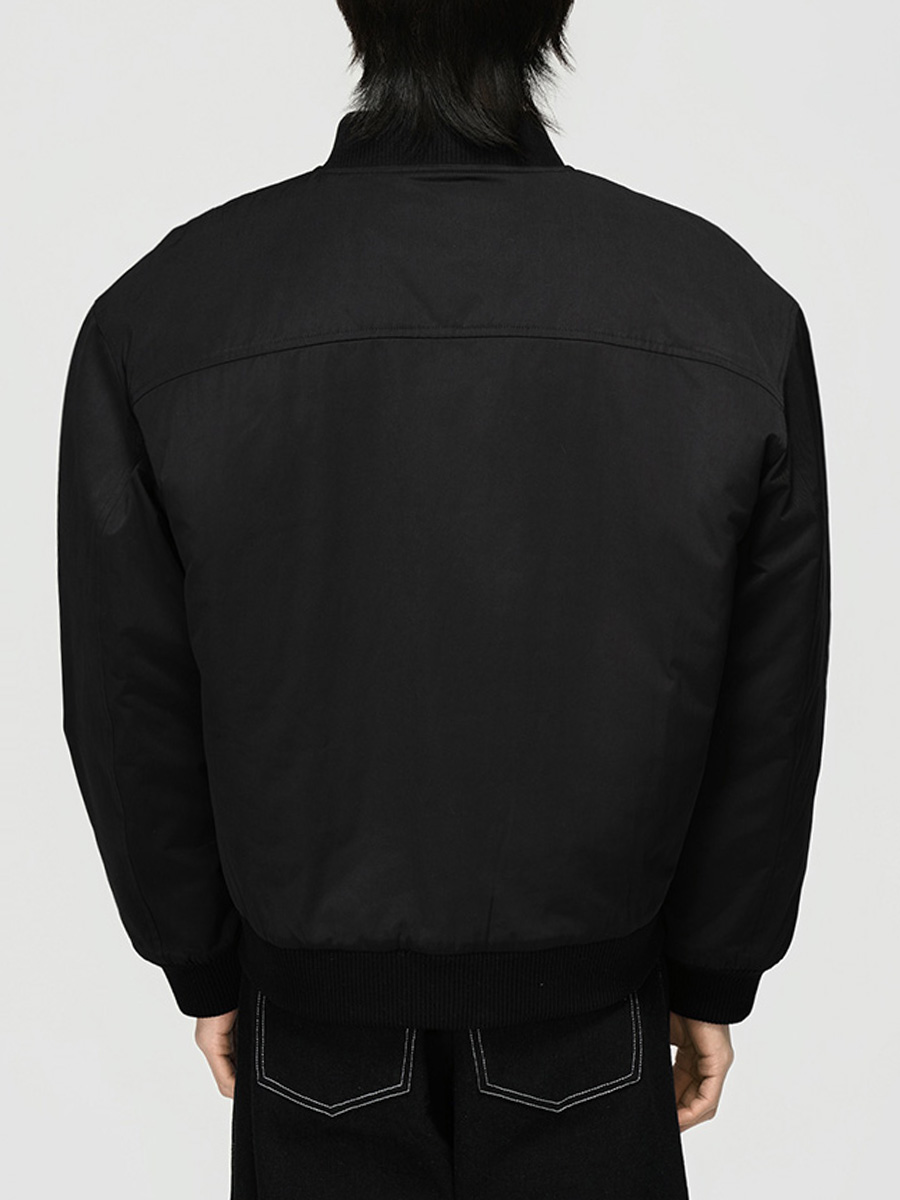 Бомбер однотонный Black Moon Bomber