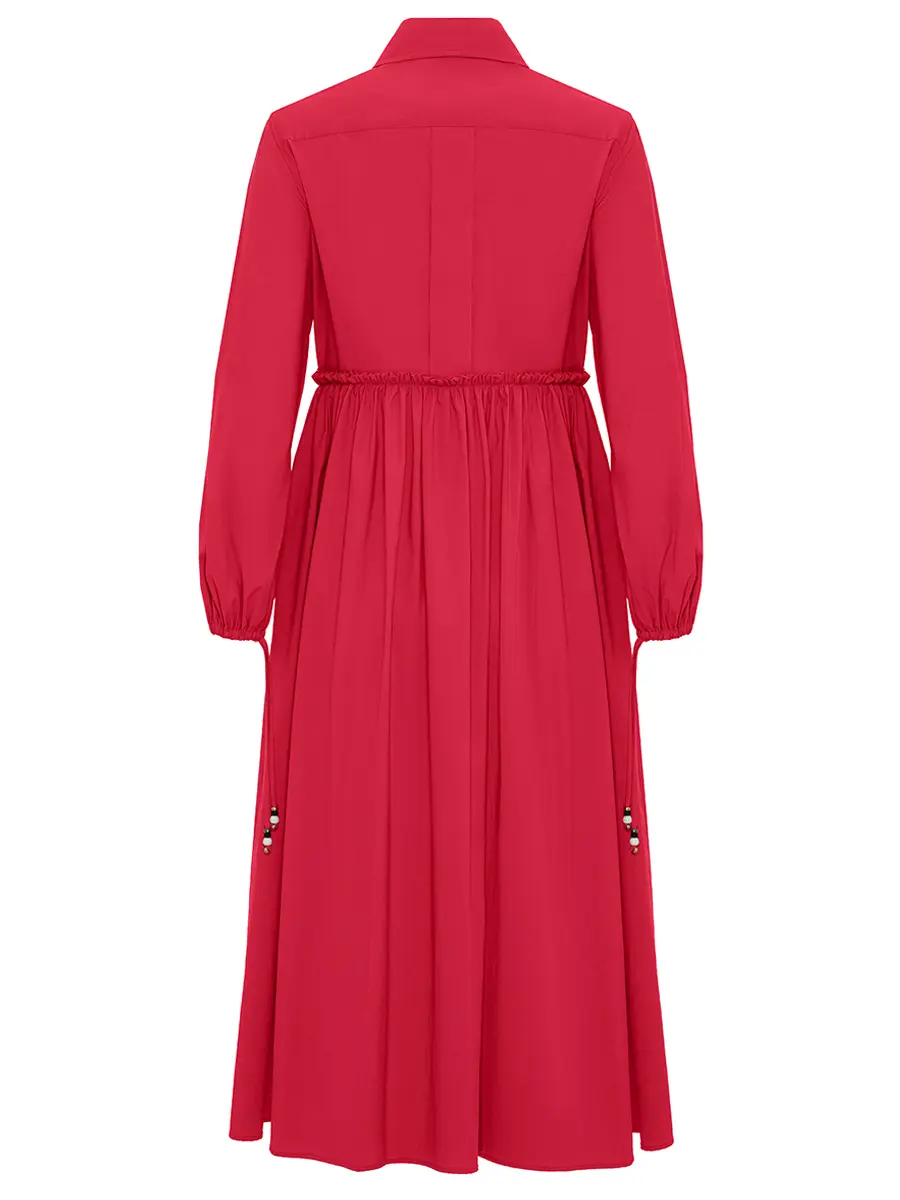 Платье хлопковое с шармами