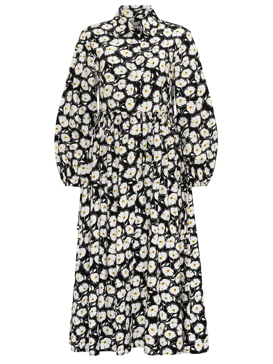 Платье хлопковое "Белые цветы"