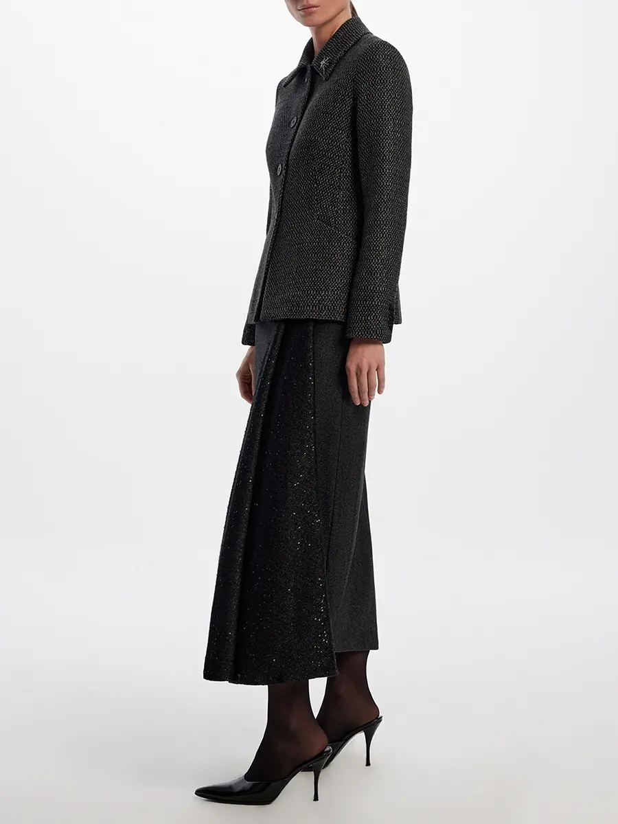 Жакет шерстяной с люрексом