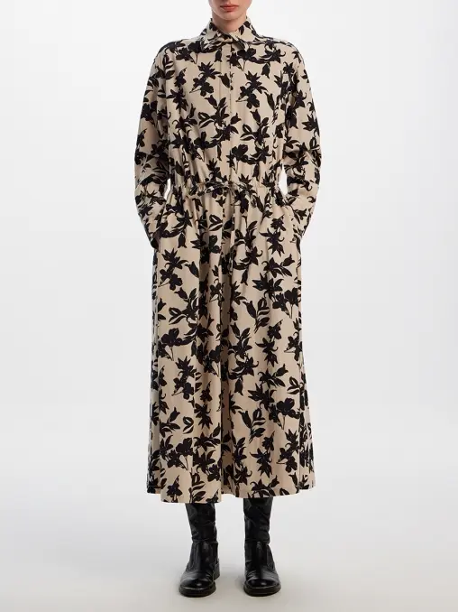 Платье из хлопка и шелка BESSMENNO