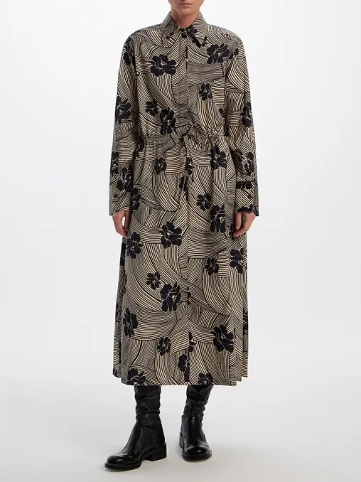 Платье из хлопка и шелка BESSMENNO