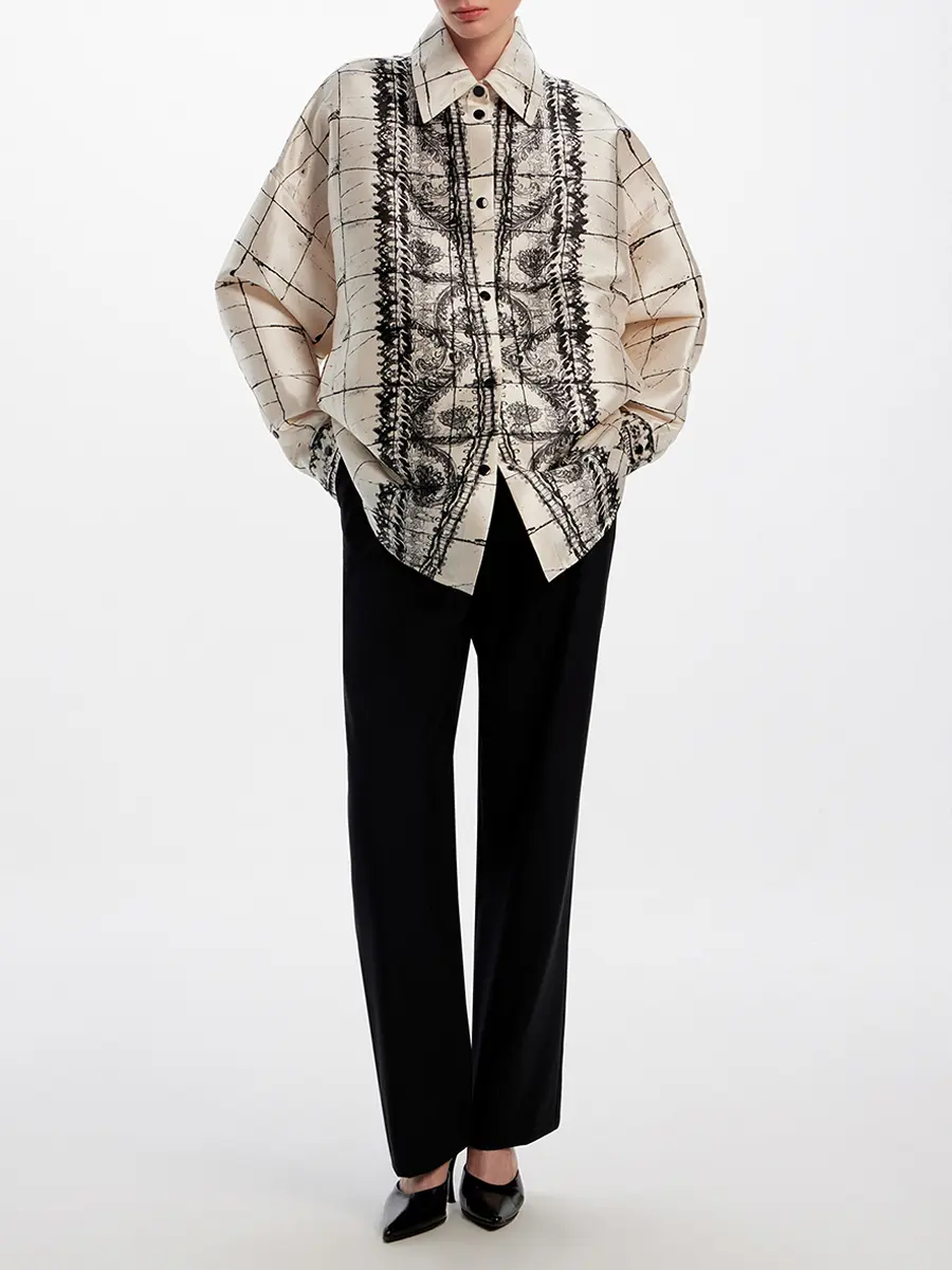 Рубашка шелковая