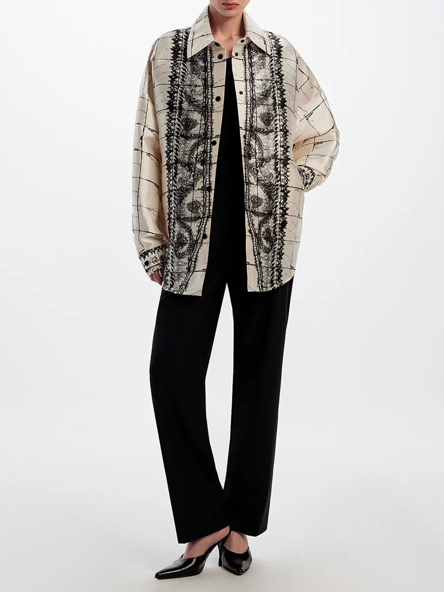 Рубашка шелковая