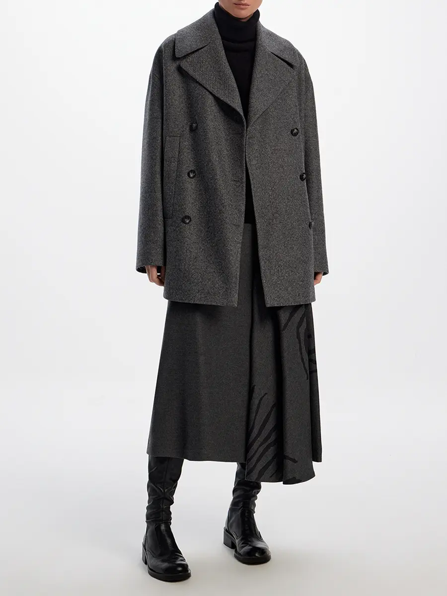 Полупальто шерстяное