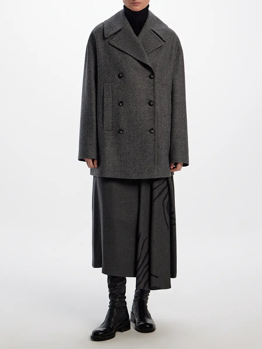 Полупальто шерстяное