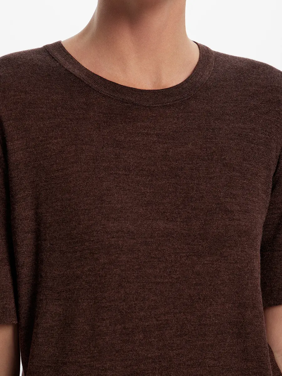 Футболка из кашемира и шелка