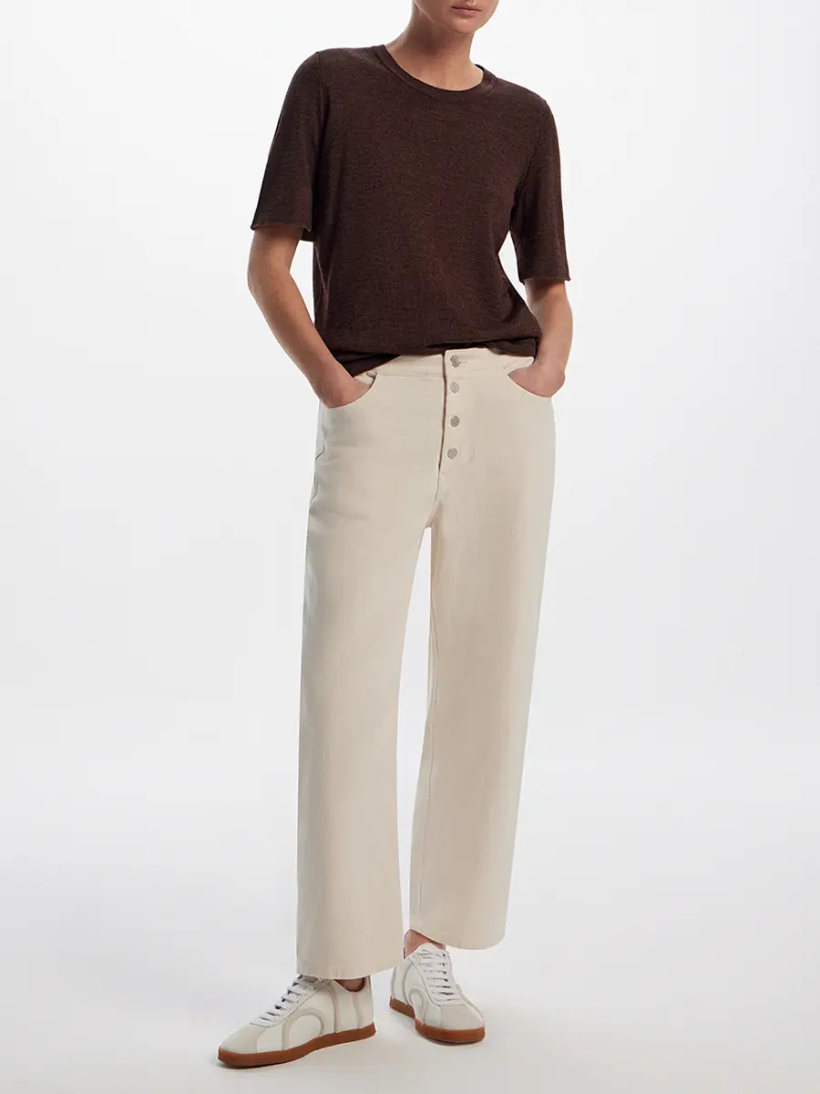 Футболка из кашемира и шелка