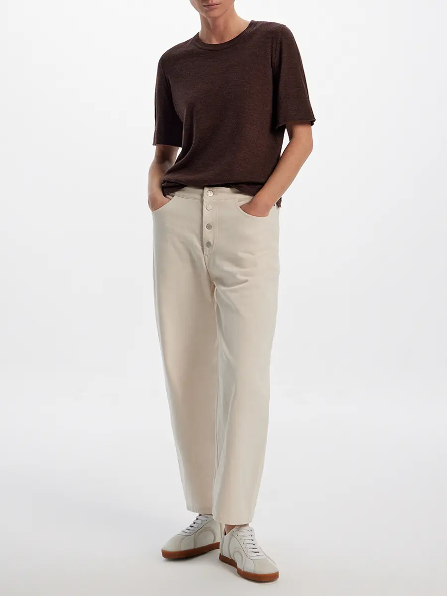 Футболка из кашемира и шелка