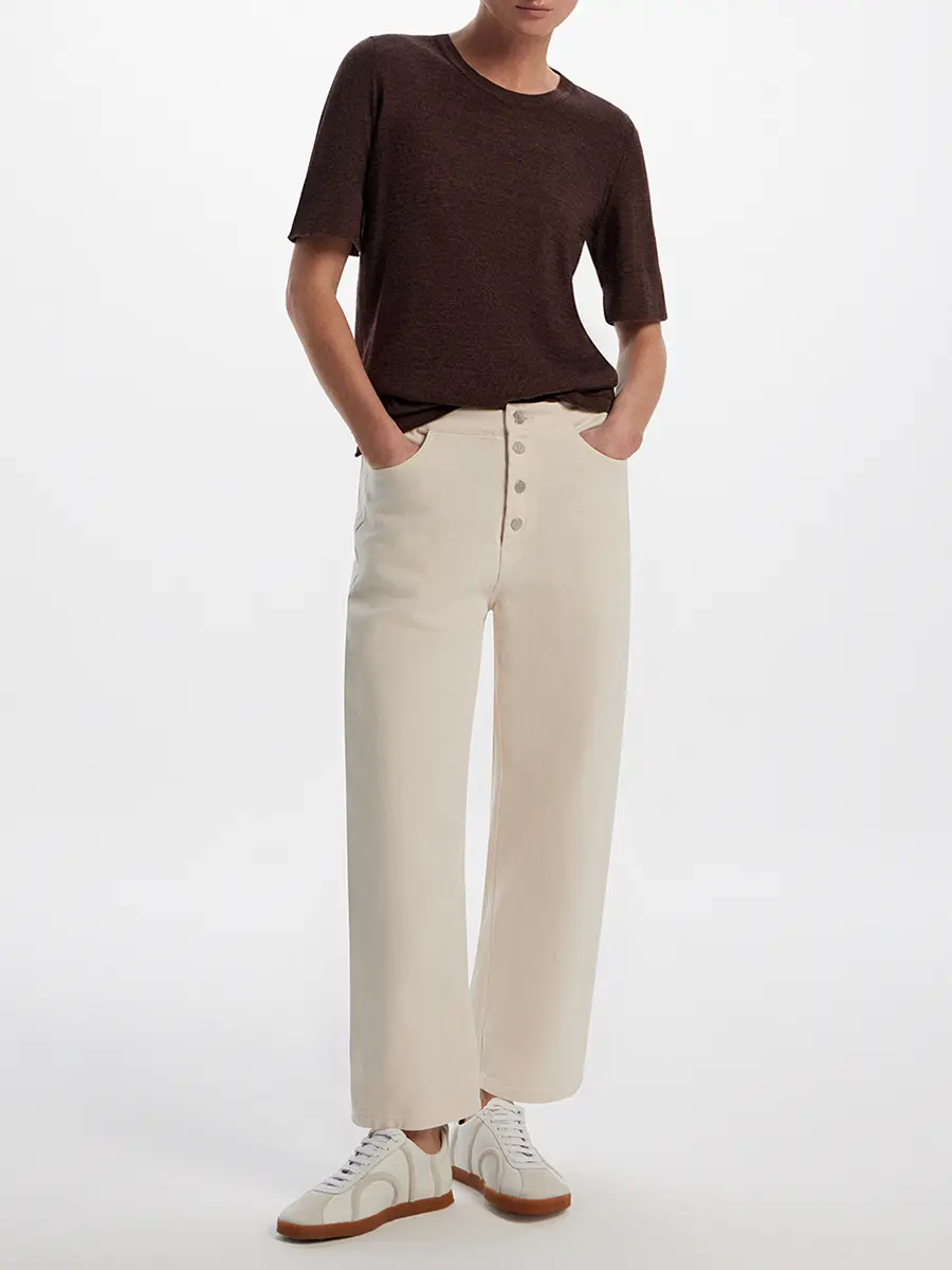 Футболка из кашемира и шелка