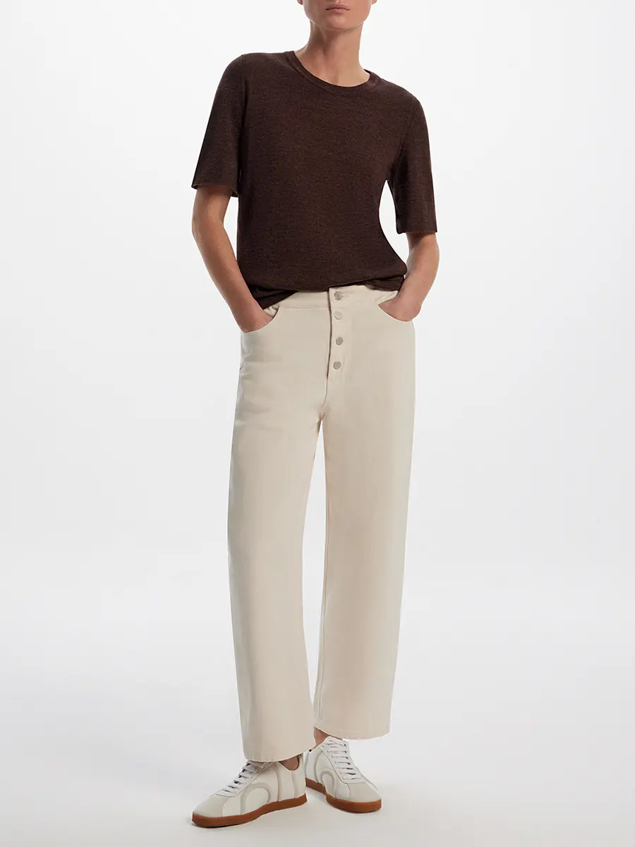 Футболка из кашемира и шелка