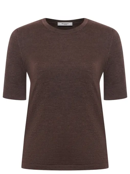 Футболка из кашемира и шелка BESSMENNO