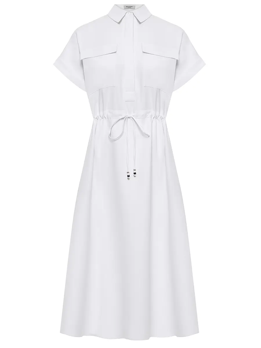 Платье-рубашка однотонное